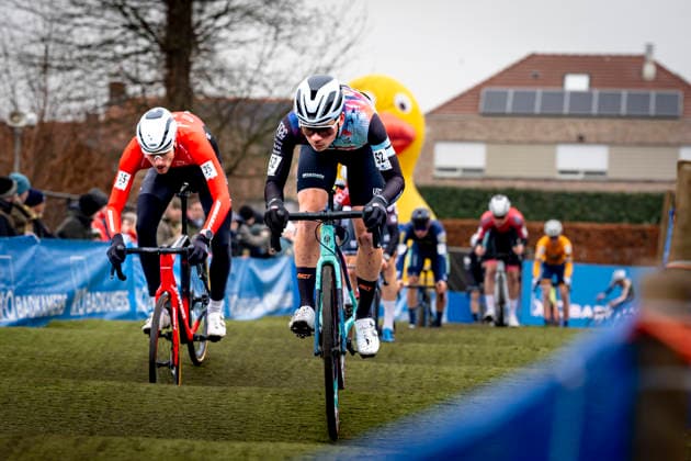 Louis Tanguy VC EVRON during the XÂ²O Badkamers Trofee 2025 men U23 in LOENHOUT, Belgium on 29 december 2025, photo by Marcel van Dorst EYE4images DeFodi Images