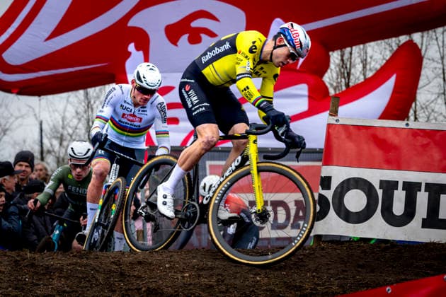 Wout van Aert TEAM VISMA LEASE A BIKE during the X²O Badkamers Trofee 2025 in LOENHOUT, Belgium on 29 december 2025, photo by Marcel van Dorst EYE4images DeFodi Images