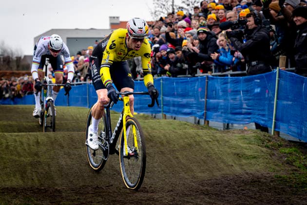 Wout van Aert TEAM VISMA LEASE A BIKE during the X²O Badkamers Trofee 2025 in LOENHOUT, Belgium on 29 december 2025, photo by Marcel van Dorst EYE4images DeFodi Images