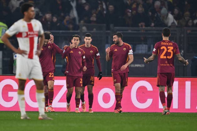 Matias Soule of A.S. Roma celebrates after scoring the goal of 1-0 during the 17th day of the Serie A Championship between A.S. Roma and Genoa C.F.C. at the Olympic Stadium on December 29, 2025 in Rome, Italy.  Copyright: xDomenicoxCippitelli IPAxSportx xipa-agency.netx xx IPA_69545689 IPA_Agency_IPA69545689