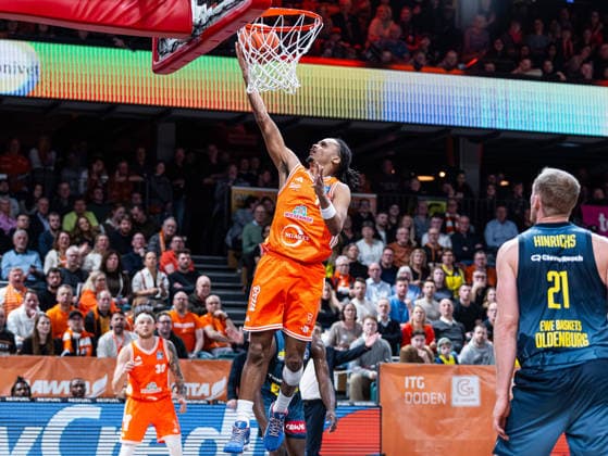 Alonzo Verge Jr RASTA Vechta, 11 at the Dunk Rasta Vechta vs EWE Baskets Oldenburg, Basketball, easyCredit Basketball Bundesliga, Matchday 13, Season 2025 2026, 29 12 2025 Rasta Vechta vs EWE Baskets Oldenburg, Basketball, easyCredit Basketball Bundesliga, Matchday 13, Season 2025 2026, 29 12 2025 Vechta Copyright: xEibner-Pressefoto DamianxKruczynx EP_DKI