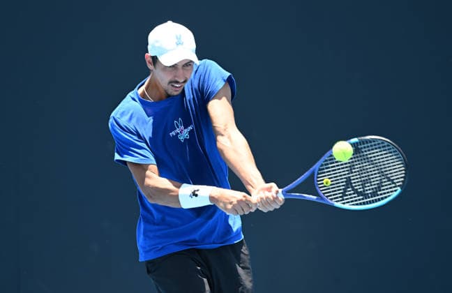 Tennis, ATP tournament in Brisbane, Training