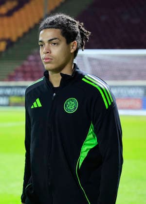 Motherwell v Celtic William Hill Premiership Jahmai Simpson-Pusey of Celtic arrives at the stadium during the William Hill Premiership match at Fir Park, Motherwell 30 12 2025 UK Newspapers OUT Copyright: xFredxPalmerx FIL-22727-0023