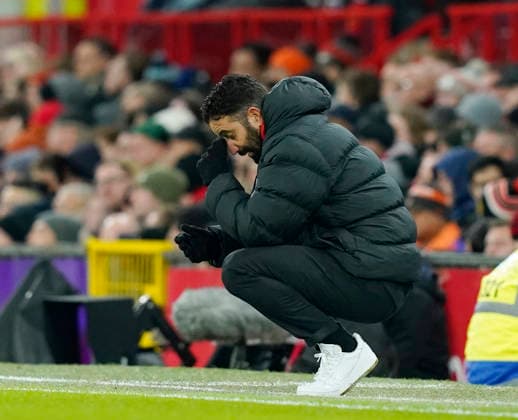 Manchester, England, 30th December 2025. Ruben Amorim manager of Manchester United, ManU shows frustration during the Manchester United vs Wolverhampton Wanderers Premier League match at Old Trafford, Manchester. Picture credit should read: Andrew Yates Sportimage EDITORIAL USE ONLY. No use with unauthorised audio, video, data, fixture lists, club league logos or live services. Online in-match use limited to 120 images, no video emulation. No use in betting, games or single club league player publications. SPI_036_AY_Man_Utd_Wolves SPI-4404-0036