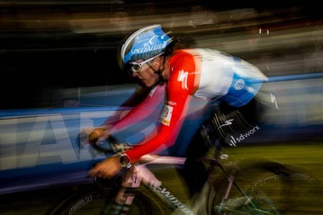 Luxembourgian Marie Schreiber pictured in action during the women elite race of Diegem Cross cyclocross cycling event, Tuesday 30 December 2025 in Diegem, stage 6 8 in the Superprestige cyclocross cycling competition. JASPERxJACOBS  x152455262x
