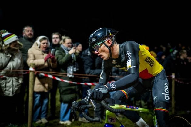 Belgian Thibau Nys pictured in action during the men elite race of Diegem Cross cyclocross cycling event, Tuesday 30 December 2025 in Diegem, stage 6 8 in the Superprestige cyclocross cycling competition. JASPERxJACOBS  x152455671x