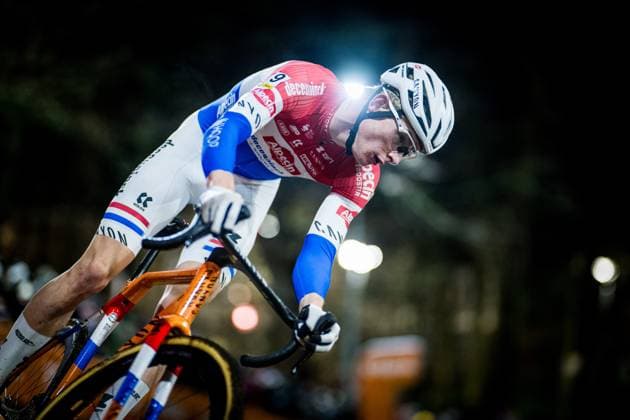 Dutch Tibor Del Grosso pictured in action during the men elite race of Diegem Cross cyclocross cycling event, Tuesday 30 December 2025 in Diegem, stage 6 8 in the Superprestige cyclocross cycling competition. JASPERxJACOBS  x152455711x