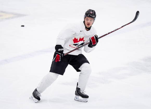 December 30, 2025, Minneapolis, Mn, Canada: Canada s Tij Iginla (11) practices during the 2026 IIHF World Junior Championship, in Minneapolis on Tuesday, Dec. 30, 2025. Canada News - December 30, 2025  - ZUMAc35_ 20251230_zaf_c35_004 Copyright: xChristopherxKatsarovx