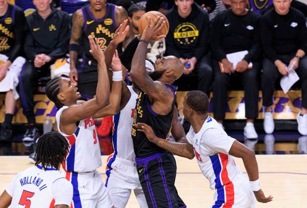 Basketball, NBA, Los Angeles Lakers - Detroit Pistons