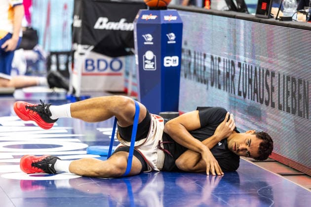 GER, easy Credit Basketball Bundesliga, Rostock Seawolves FC Bayern München Basketball 31 12 2025, Stadthalle, Rostock, GER, easy Credit Basketball Bundesliga, Rostock Seawolves FC Bayern München Basketball Oscar da Silva FC Bayern München Basketball 1 Foto Alexander Trienitz Rostock Stadthalle Mecklenburg Vorpommern Germany