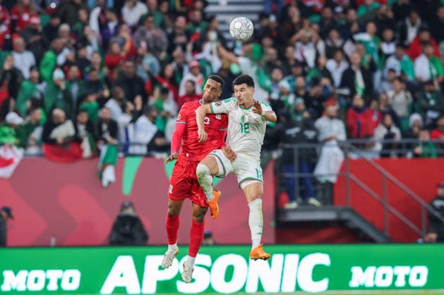 TotalEnergies CAF AFACON Morocco 2025 - Algeria - Equatorial Guinea -Satde Prince Moulay El Hassan - Rabat - Morocco EquatorialÂ s MARVIN JOSE ANIEBOH (3) and AlgerianÂ s MOUNSEF BAKRAR (12) in action during The afacon can morocco 2025 at prince Moulay El Hassan in Rabat, 31 December 2025 Copyright: xloulidiphotox
