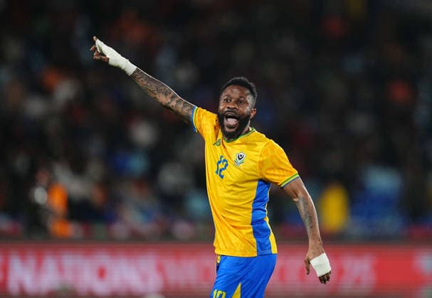 Guelor Kana Kaku Gabon gestures during the Africa Cup Of Nations match between Gabon and Ivory Coast at Marrakesh Stadium on December 31, 2025 in Marrakech, Morocco Photo by Thor Wegner DeFodi Images