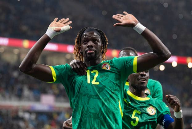 Benin v Senegal: Group D - Africa Cup Of Nations TANGIER, MOROCCO - DECEMBER 30: Cherif Ndiaye celebrates scoring Senegal s third goal during the Africa Cup Of Nations Group D match between Benin and Senegal at the Grand Stade de Tanger on December 30, 2025 in Tangier, Morocco. Tangier Morocco Copyright: xVisionhausx 776422264