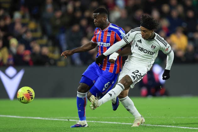 Crystal Palace v Fulham, Premier League Fulham midfielder Kevin (22) shoots at goal during the Premier League match between Crystal Palace and Fulham at Selhurst Park, London, UK on 1 January 2026. London Selhurst Park Greater London UK Editorial use only DataCo restrictions apply See www.football-dataco.com , Copyright: xSimonxRoex PSI-23503-0020