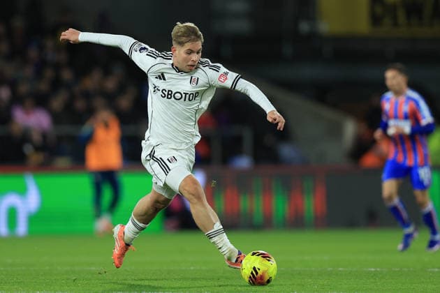 Crystal Palace v Fulham, Premier League Fulham midfielder Emile Smith Rowe (32) during the Premier League match between Crystal Palace and Fulham at Selhurst Park, London, UK on 1 January 2026. London Selhurst Park Greater London UK Editorial use only DataCo restrictions apply See www.football-dataco.com , Copyright: xSimonxRoex PSI-23503-0021