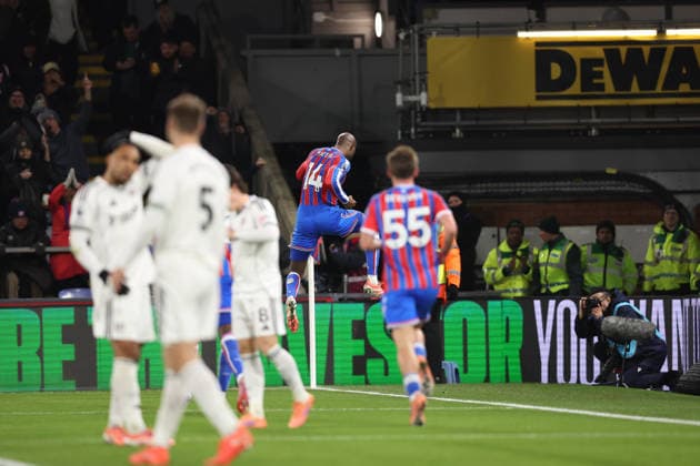 1st January 2026; Selhurst Park, Selhurst, London, England; Premier League Football, Crystal Palace versus Fulham; Jean-Philippe Mateta of Crystal Palace celebrates his goal in the 39th minute for 1-0  KatiexChan
