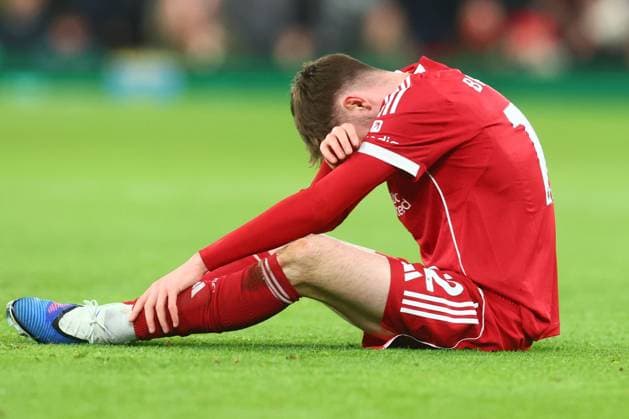 Conor Bradley of Liverpool looks dejected Liverpool v Leeds United, Premier League, Football, Anfield, Liverpool, UK - 01 Jan 2026Liverpool Anfield United Kingdom EDITORIAL USE ONLY No use with unauthorised audio, video, data, fixture lists, club league logos or live services. Online in-match use limited to 120 images, no video emulation. No use in betting, games or single club league player publications.  Copyright: xPaulxCurrie Shutterstockx 16216359bj