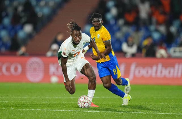 Yan Diomande (Ivory Coast) controls the ball during the Africa Cup Of Nations match between Gabon and Ivory Coast at Marrakesh Stadium on December 31, 2025 in Marrakech, Morocco. (Photo by Thor Wegner DeFodi Images) - *** Yan Diomande Ivory Coast controls the ball during the Africa Cup Of Nations match between Gabon and Ivory Coast at Marrakesh Stadium on December 31, 2025 in Marrakech, Morocco Photo by Thor Wegner DeFodi Images