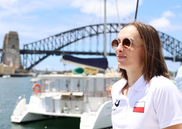 January 2, 2026, Sydney, New South Wales, Australia: Polish tennis player IGA SWIATEK during photo session on the boat in Sydney Harbour Bridge before tennis tournament United Cup, Sydney, Australia. Sydney Australia - ZUMAc278 20260102_zsp_c278_007 Copyright: xMarcinxCholewinskix