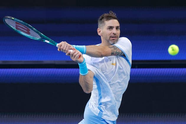 TENNIS UNITED CUP PERTH, Guido Andreozzi of Argentina in action during the United Cup 2026 day one doubles match between Argentina v Spain at RAC Arena in Perth, Friday, January 2, 2026. ( NO ARCHIVING, EDITORIAL USE ONLY PERTH WESTERN AUSTRALIA AUSTRALIA  Copyright: xRICHARDxWAINWRIGHTx 20260102188159467514