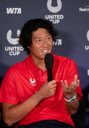 (260102) -- SYDNEY, Jan. 2, 2026 -- Zhang Zhizhen of team China participates in the media conference of the United Cup Sydney tennis tournament at Ken Rosewall Arena in Sydney, Australia, Jan. 2, 2026. ) (SP)AUSTRALIA-SYDNEY-TENNIS-UNITED CUP-CHINA-MEDIA CONFERENCE MaxPing 