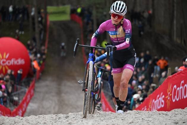 Belgian Laura Verdonschot pictured in action during the women s elite race of the Zilvermeercross cyclocross cycling event in Mol, stage 5 7 in the Exact Cross competition, on Friday 02 January 2026. LUCxCLAESSEN  x153025804x