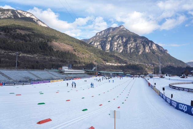 Tour de ski 2025 26 stage 5 Lago, Italy 20260102. Italy is ready to host the Olympics in Lago di Tesero in Val di Fiemme. Snow is being produced at the ski stadium. Photo: Terje Pedersen NTB Lago Italy EDITORIAL USE ONLY. RESTRICTED USE FOR BETTING COMPANIES Ref:_SPOE3e4KhqCZ6Y.jpg *** Tour de ski 2025 26 stage 5 Lago, Italy 20260102 Italy is ready to host the Olympics in Lago di Tesero in Val di Fiemme Snow is being produced at the ski stadium Photo Terje Pedersen NTB Lago Italy EDITORIAL USE ONLY RESTRICTED USE FOR BETTING COMPANIES  Copyright: xTerjexPedersenx xNTBx