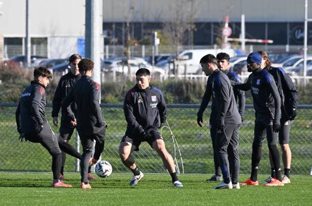 Football, France, Olympique Lyon, Training