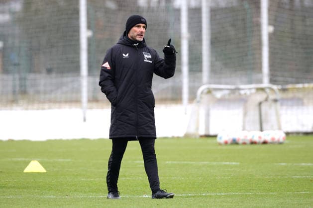 DEU, DFL, 2 FBL Hertha BSC, Training, 02 01 2026, Sportforum, Berlin, DEU, DFL, 2 FBL Hertha BSC, Training, im Bild Cheftrainer Stefan Leitl Hertha BSC Berlin DFL regulations prohibit any use of Photographs as image sequences and or quasi video nordphotoxGmbHx xEngler nph00076