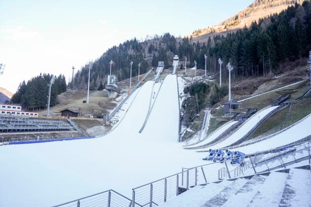 Olympics. Milan Cortina Lago, Italy 20260102. The Ski jumping, Skispringen, Ski, nordisch facility in Predazzo, Italy, part of the Milano-Cortina Games. Photo: Terje Pedersen NTB Lago Italy EDITORIAL USE ONLY. RESTRICTED USE FOR BETTING COMPANIES Ref:_SPOogzewLiiMQA.jpg  Copyright: xTerjexPedersenx xNTBx