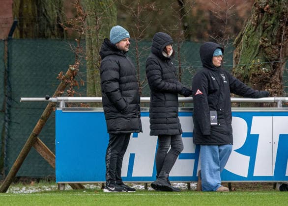 Soccer, Men, Season 2025 2026, 2 Bundesliga, Hertha BSC, Training, f l President Fabian Drescher Hertha BSC , Press spokeswoman Vera Krings Hertha BSC , 02 01 2026, Copyright: xSebastianxRäppold MatthiasxKochx