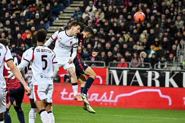 Matteo Prati of Cagliari Calcio during Cagliari Calcio vs AC Milan, Italian soccer Serie A match in Cagliari, Italy, January 02 2026  Copyright: xLuigixCanu IPAxSportx xipa-agency.netx xx IPA_69629584 IPA_Agency_IPA69629584