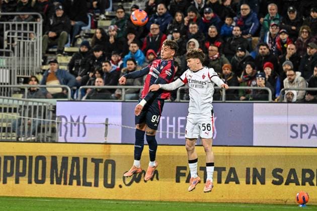 Sebastiano Esposito of Cagliari Calcio during Cagliari Calcio vs AC Milan, Italian soccer Serie A match in Cagliari, Italy, January 02 2026  Copyright: xLuigixCanu IPAxSportx xipa-agency.netx xx IPA_69629652 IPA_Agency_IPA69629652