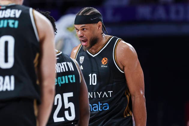 January 2, 2026, Madrid, Madrid, Spain: Justin Anderson of Dubai Basketball gestures during the Turkish Airlines EuroLeague Regular Season Round 19 match between Real Madrid and Dubai Basketball at Movistar Arena on January 02 2026, in Madrid, Spain. Madrid Spain - ZUMAa181 20260102_zaa_a181_152 Copyright: xIrinaxR.xHipolitox