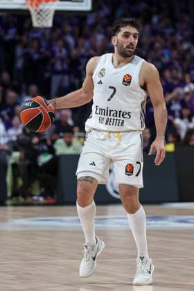 January 2, 2026, Madrid, Madrid, Spain: Facundo Campazzo of Real Madrid in action during the Turkish Airlines EuroLeague Regular Season Round 19 match between Real Madrid and Dubai Basketball at Movistar Arena on January 02 2026, in Madrid, Spain. Madrid Spain - ZUMAa181 20260102_zaa_a181_211 Copyright: xIrinaxR.xHipolitox
