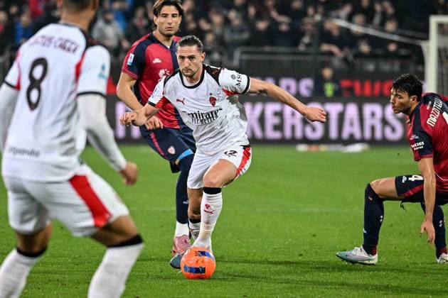 Adrien Rabiot of AC Milan during Cagliari Calcio vs AC Milan, Italian soccer Serie A match in Cagliari, Italy, January 02 2026  Copyright: xLuigixCanu IPAxSportx xipa-agency.netx xx IPA_69630607 IPA_Agency_IPA69630607