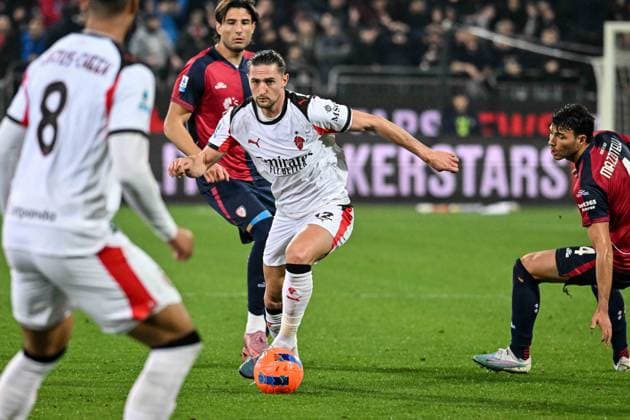 CALCIO - Serie A - Cagliari Calcio vs AC Milan Adrien Rabiot of AC Milan during Cagliari Calcio vs AC Milan, Italian soccer Serie A match in Cagliari, Italy, January 02 2026 Cagliari Italy  Copyright: xIPAxSport ABACAx