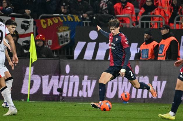 Marco Palestra of Cagliari Calcio during Cagliari Calcio vs AC Milan, Italian soccer Serie A match in Cagliari, Italy, January 02 2026  Copyright: xLuigixCanu IPAxSportx xipa-agency.netx xx IPA_69630976 IPA_Agency_IPA69630976
