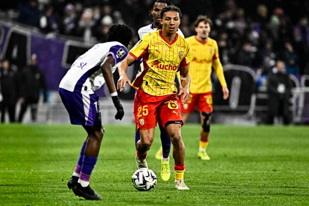 FOOTBALL : Toulouse vs Lens - 17eme Journee de Ligue1 McDonald S - Toulouse - 02 01 2026 Joie but Pierre Ganiou (rcl) Toulouse  Copyright: xThierryxBretonx