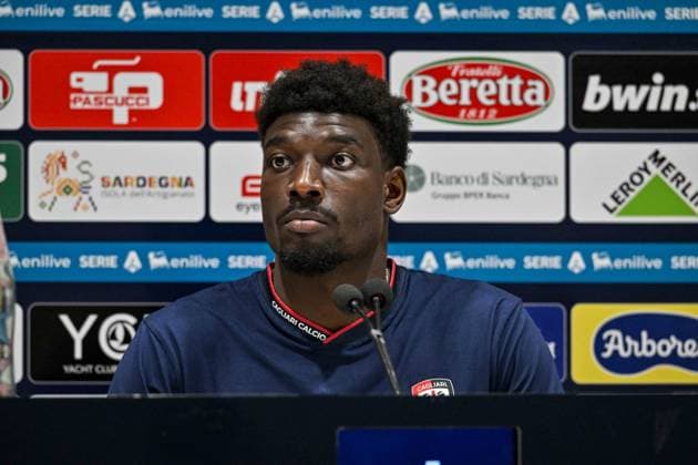 CALCIO - Serie A - Cagliari Calcio vs AC Milan Michel Adopo of Cagliari Calcio, Conferenza Stampa, press conference, PK, Pressekonferenz during Cagliari Calcio vs AC Milan, Italian soccer Serie A match in Cagliari, Italy, January 02 2026 Cagliari Italy  Copyright: xIPAxSport ABACAx