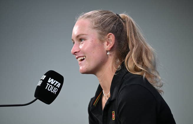 TENNIS BRISBANE INTERNATIONAL PREVIEW, Australian Emerson Jones during a press conference, PK, Pressekonferenz ahead of the Brisbane International at the Queensland Tennis Centre in Brisbane, Saturday, January 3, 2026. ( NO ARCHIVING, EDITORIAL USE ONLY Brisbane Queensland Australia  Copyright: xDAVExHUNTx 20260103128892128278