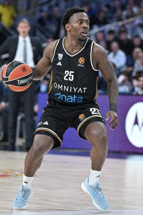 January 2, 2026, Madrid, Spain: Mckinley Wright Iv of Dubai Basketball during the Turkish Airlines EuroLeague game between Real Madrid and Dubai Basketball at the Movistar Arena Real Madrid victory 107-93 Madrid Spain - ZUMAs197 20260102_aaa_s197_093 Copyright: xAtilanoxGarciax