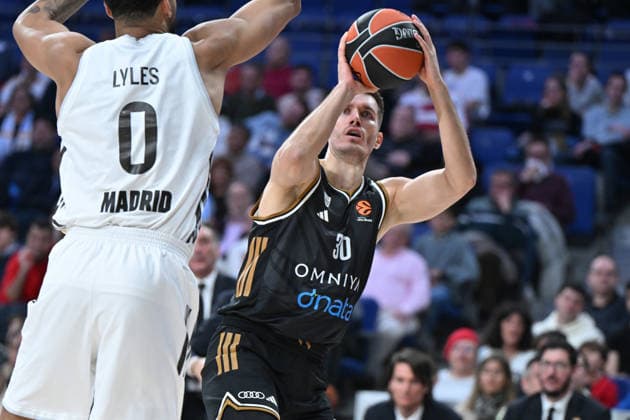 January 2, 2026, Madrid, Spain: Filip Petrusev of Dubai Basketball during the Turkish Airlines EuroLeague game between Real Madrid and Dubai Basketball at the Movistar Arena Real Madrid victory 107-93 Madrid Spain - ZUMAs197 20260102_aaa_s197_102 Copyright: xAtilanoxGarciax