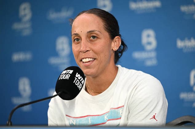 TENNIS BRISBANE INTERNATIONAL PREVIEW, Madison Keys of the USA during a press conference, PK, Pressekonferenz ahead of the Brisbane International at the Queensland Tennis Centre in Brisbane, Saturday, January 3, 2026. ( NO ARCHIVING, EDITORIAL USE ONLY Brisbane Queensland Australia  Copyright: xDAVExHUNTx 20260103181036780348