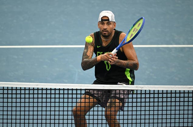 TENNIS BRISBANE INTERNATIONAL PREVIEW, Australian Nick Kyrgios during a practice session ahead of the Brisbane International at the Queensland Tennis Centre in Brisbane, Saturday, January 3, 2026. ( NO ARCHIVING, EDITORIAL USE ONLY Brisbane Queensland Australia  Copyright: xDAVExHUNTx 20260103156976534280