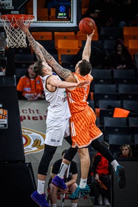 Paulius Danusevicius Lietkabelis Panevezys and Christopher Ledlum ratiopharm ulm in a duel during the EuroCup match between ratiopharm ulm vs Lietkabelis Panevezys at the ratiopharm Arena on January 02, 2026 in Neu Ulm, Germany, Germany Photo by Harry Langer DeFodi Images Paulius Danusevicius Lietkabelis Panevezys and Christopher Ledlum ratiopharm ulm battle for the ball during the EuroCup match between ratiopharm ulm vs Lietkabelis Panevezys at ratiopharm Arena on January 2, 2026 in Neu Ulm, Germany Photo by Harry Langer DeFodi Images Photo by Harry Langer DeFodi Images