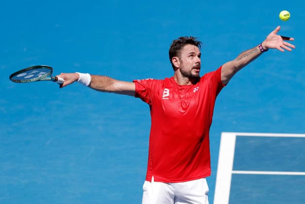 TENNIS UNITED CUP PERTH, Stan Wawrinka of Switzerland in action against Arthur Rinderknech of France during the United Cup day two match between Switzerland and France at RAC Arena in Perth, Saturday, January 3, 2026. ( NO ARCHIVING, EDITORIAL USE ONLY PERTH WESTERN AUSTRALIA AUSTRALIA  Copyright: xRICHARDxWAINWRIGHTx 20260103187259225014