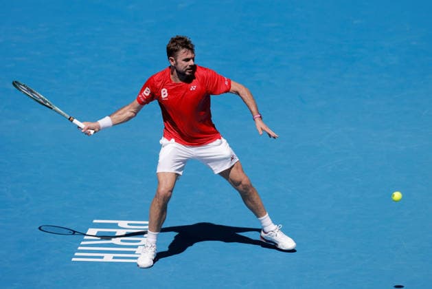 TENNIS UNITED CUP PERTH, Stan Wawrinka of Switzerland in action against Arthur Rinderknech of France during the United Cup day two match between Switzerland and France at RAC Arena in Perth, Saturday, January 3, 2026. ( NO ARCHIVING, EDITORIAL USE ONLY PERTH WESTERN AUSTRALIA AUSTRALIA  Copyright: xRICHARDxWAINWRIGHTx 20260103120508128167