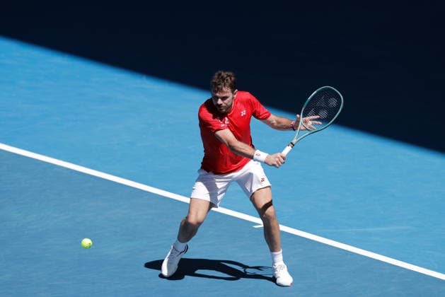 TENNIS UNITED CUP PERTH, Stan Wawrinka of Switzerland in action against Arthur Rinderknech of France during the United Cup day two match between Switzerland and France at RAC Arena in Perth, Saturday, January 3, 2026. ( NO ARCHIVING, EDITORIAL USE ONLY PERTH WESTERN AUSTRALIA AUSTRALIA  Copyright: xRICHARDxWAINWRIGHTx 20260103176483431276