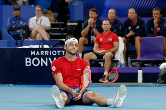 TENNIS UNITED CUP PERTH, Taylor Fritz of the USA reacts during the match against Sebastian Baez of Argentina during the United Cup day two match between the USA and Argentina at RAC Arena in Perth, Saturday, January 3, 2026. ( NO ARCHIVING, EDITORIAL USE ONLY PERTH WESTERN AUSTRALIA AUSTRALIA  Copyright: xRICHARDxWAINWRIGHTx 20260103126902351320